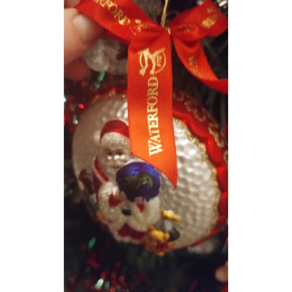 Waterford Toys For the‎ World Santa Claus Christmas Ornament with Globe & Toys - Picture 6 of 7